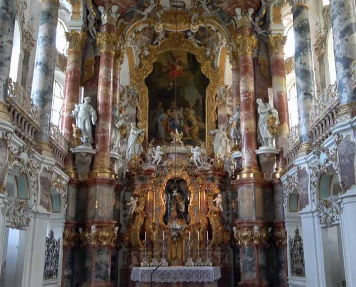 Een overvloed aan details in de Wieskirche