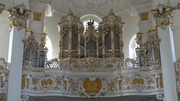Het orgel in de Wieskirche