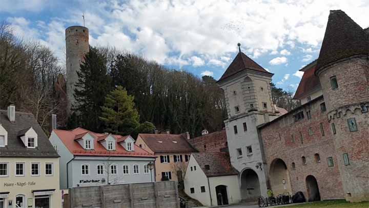 Delen van de stadsverdediging in Landsberg am Lech