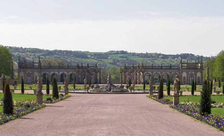 Hofgarten met achterin de Orangerie